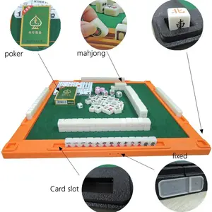 Hot Product Newest Chinese Traditional Mahjong Games with Folding Table Mini 144 Mahjong Tile Set Game Set