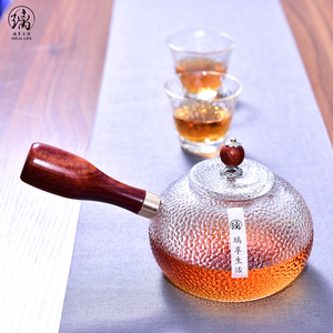 High Borosilicate Glass <strong>Tea</strong> Pot Top Quality <strong>Tea</strong> <strong>Maker</strong> With Wood Handle - Product Image 1