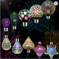 Ampoule décorative 3D en forme de cœur, lumière colorée, style européen