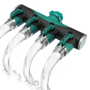 Zinc Metal <strong>4</strong>-Way <strong>Garden</strong> Hose Splitter with Valve 3/<strong>4</strong>'' Threaded <strong>Connection</strong> 150 Bar Pressure <strong>for</strong> <strong>Garden</strong> &amp; Farm Irrigation - Product Image 4