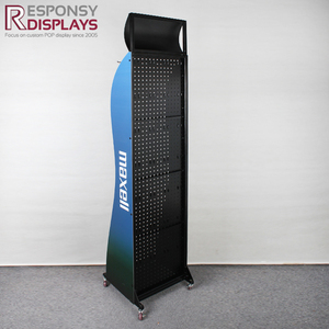 Kim loại tầng thường vụ hiển thị Rack bốn Tier kép side có thể điều chỉnh kệ đơn vị cho ô tô pin bán lẻ nhà để xe hội thảo - Product Image 3