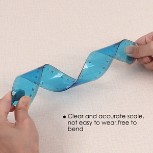 30 cm Màu Sắc Không Thể Phá Vỡ Rõ Ràng Nhựa PVC Linh Hoạt Thẳng Cai Trị - Product Image 3