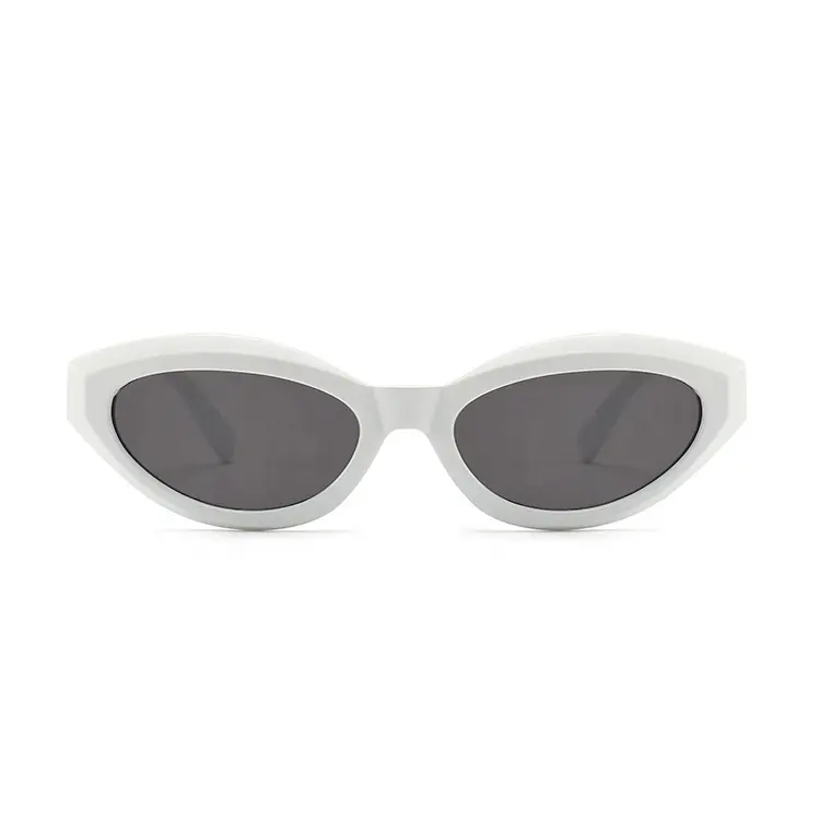 12434 Superhot Eyewear 2018 Small Retro Vintage SunメガネCheap Plastic White Oval Sunglasses