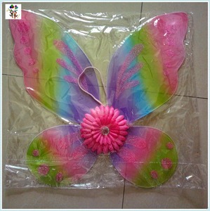 3pcs Kinder Prinzessin Party Kostüm Schmetterling Flügel mit Zauberstab Stirnband HPC-0857 - Product Image 3