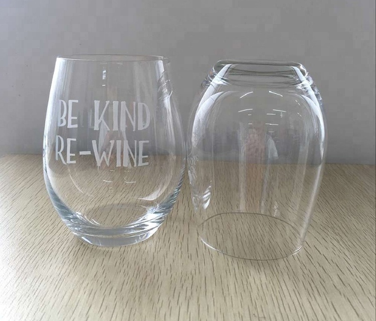 Wholesale 570 ml High quality lead-free crystal stemless wine glass