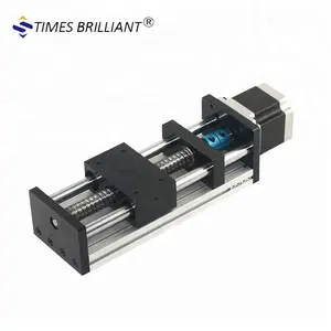 Low price 100MM stroke ball screw Slide Linear motion guide rail module with nema23 stepper motor for engraving