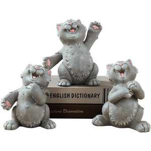 Petite figurine de champ de <span class=keywords><strong>garfield</strong></span> animal <span class=keywords><strong>3d</strong></span> artisanal en résine bon marché fait main personnalisé - Product Image 1