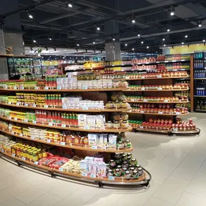2019 nuevo diseño de equipos de supermercado: Tienda de estantes de exhibición para la venta al por menor