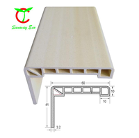 Boîtier d'architrave de porte de PVC de cadre de porte de WPC anti-mites 60mm * 41mm