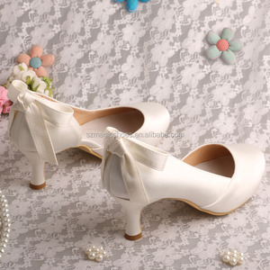 2023 <span class=keywords><strong>scarpe</strong></span> in tessuto Beige da <span class=keywords><strong>donna</strong></span> con <span class=keywords><strong>tacco</strong></span> <span class=keywords><strong>medio</strong></span> - Product Image 4