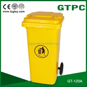 120L wheeled Eco-Friendly Feature and Outdoor Usage plastic recycle bin