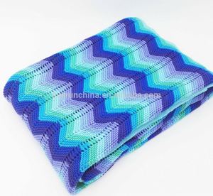 Ma Thuật Màu Xanh Lá Cây Không Khiếm Khuyết 7gg Đo 100% Acrylic Miễn Phí Mô Hình Đầy Màu Sắc Cầu Vồng <span class=keywords><strong>Crochet</strong></span> Mềm Handmade Bé Đan Ném Chăn - Product Image 5