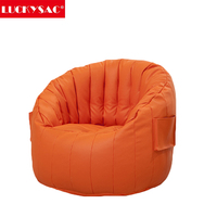 Mehrfarbige runde PU-Leder lustige Couch Wohnzimmer Stühle lustige Möbel Lazy Sitzsack