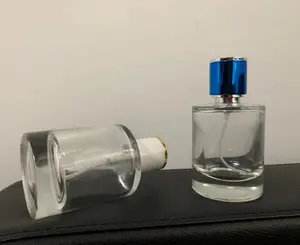 60 ml di lusso bottiglie di vetro di profumo vuota con brillante rivestimento UV cap