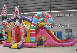 New Bouncy Castle Kẹo Nhà Combo Nhảy Lều Với Bóng Rổ Hoop Và Pop Up Bán Tại Trung Quốc - Product Image 2