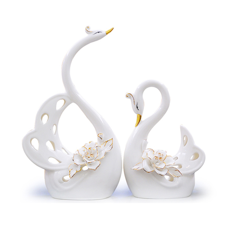 High Elegant White Swan Ceramic Wedding Favor Gift - Unique Party