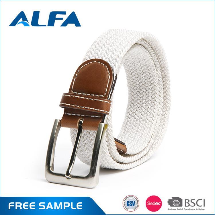 Alfa Chine Pas Cher Marchandises Réglable Taille Bande Hommes Stretch Élastique Tressé Ceintures