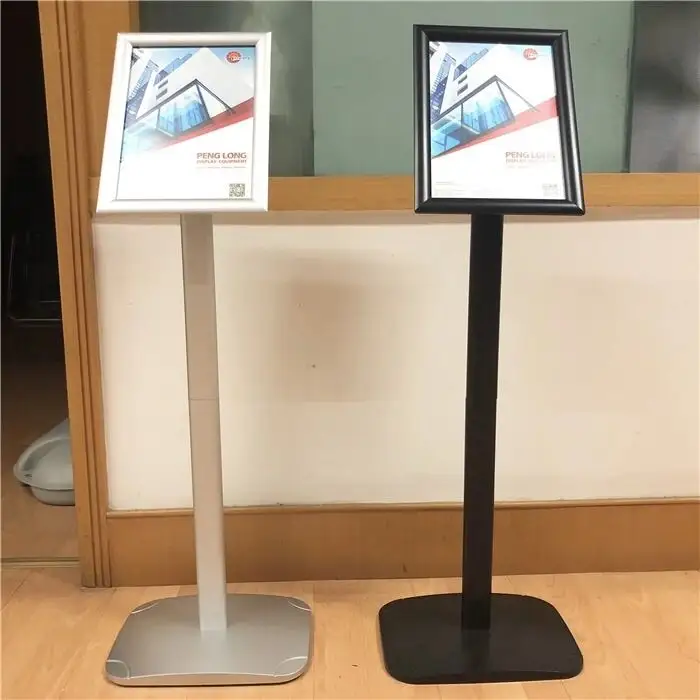 Pavimento Piedistallo Segno menu Stand con base in plastica a4 in alluminio basamento del manifesto