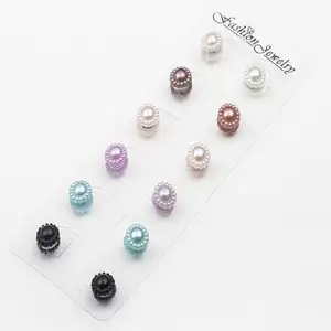 Best Selling Fashion Jewelry Stick Magnet Brooch With Pearl Scarf Brooch