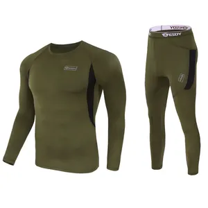 ESDY 4 Colors Mens Long Johns Fleece Tactical Thermal Underwear Set