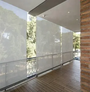 Ombre en rouleau solaire transparent et étanche, patio, stores couleur solaire
