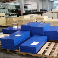 Plaques en plastique rondes solides en polyamide nylon MC901 bleu et blanc autolubrifiantes