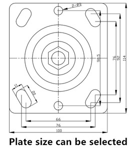 <span class=keywords><strong>4</strong></span> Zoll Hochleistungs-Nachlauf Hochtemperatur-Lenkrad 150 Grad - Product Image 4