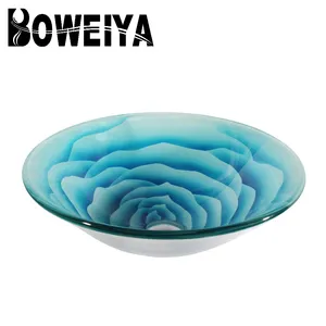 Boweiya Made In China Luxe Gehard Glas Wastafel Groothandel Goedkope Wastafels Prijs In India Teller Hand Sink