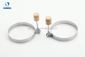 Edelstahl Runde Spiegelei-Formen Eierring Mit Holzgriff - Product Image 2