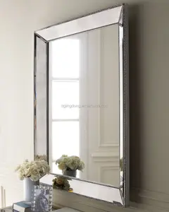Cermin Bingkai 5Mm Kualitas Tinggi Kustom Grosir Cermin Dinding Toilet Kamar Mandi Gaya Eropa