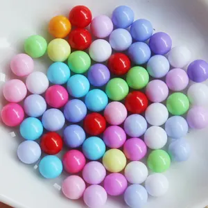 Wholesale Smooth Finishing Solid Color 10ミリメートルRound Plastic Beads No Hole For Chinese Checker Beads