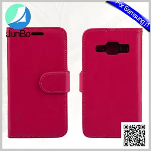アリババ中国メーカー3d puレザーフリップ携帯ケース電話Samsung Galaxy j1