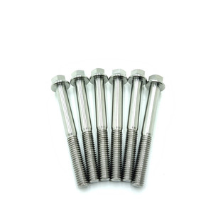 <span class=keywords><strong>M10</strong></span> x 30 35 40 45mm paso de 1,5 Ti Color Natural de brida hexagonal <span class=keywords><strong>perno</strong></span> - Product Image 1