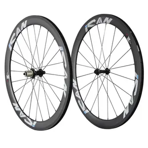 Дорожное углеродное колесо ICAN 700c, комплект углеродных колес для велосипеда 50 мм спицы CX-Ray V brake 50c