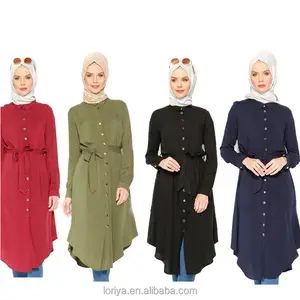 製造ファンシードバイアバヤ長袖ブラウスマレーシアイスラム教徒トップスチュニックドレスイスラム服女性着用ブラウス