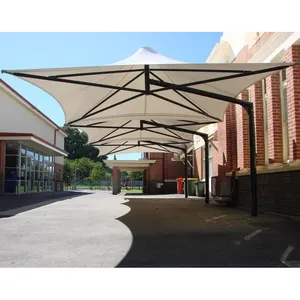 Buitenafdekking Trekdak Leverancier Ptfe Pvdf Pvc Tent Dak Luifel Sport Shelter Membraanstructuur