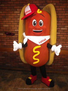 Jouissance CE adulte <span class=keywords><strong>saucisse</strong></span> hot-dog <span class=keywords><strong>costume</strong></span> de mascotte pour la publicité - Product Image 4