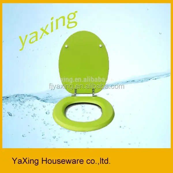 Yaxing شركة الأوروبي 18 بوصة أخضر اللون mdf مقاعد المرحاض
