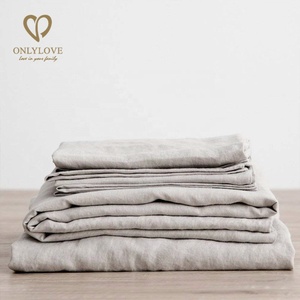 Ensemble <span class=keywords><strong>de</strong></span> draps <span class=keywords><strong>de</strong></span> <span class=keywords><strong>lit</strong></span> <span class=keywords><strong>de</strong></span> luxe en lin pur 4 pièces/6 pièces Floral/noël/personnage/feuilles motifs marins 100% lin - Product Image 5