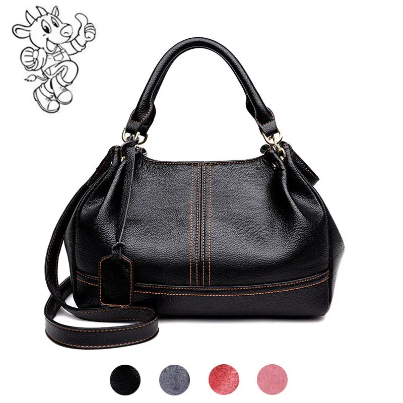 Fashion Handbag Women's Genuine Leather Shoulder Bag Ladies Satchel Bags Real Leather Tote Bag