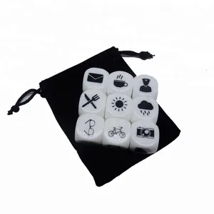 Customized 20MM  Story Cube D6 Face Silk Screen Printing Dice Story Dice