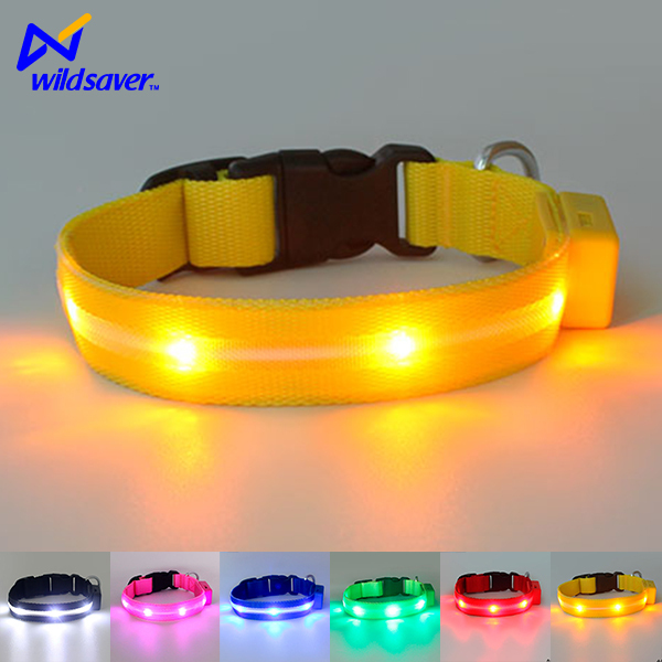 Светодиод usb аккумуляторная ошейники для собак/поводка свет/led охота животное ошейник