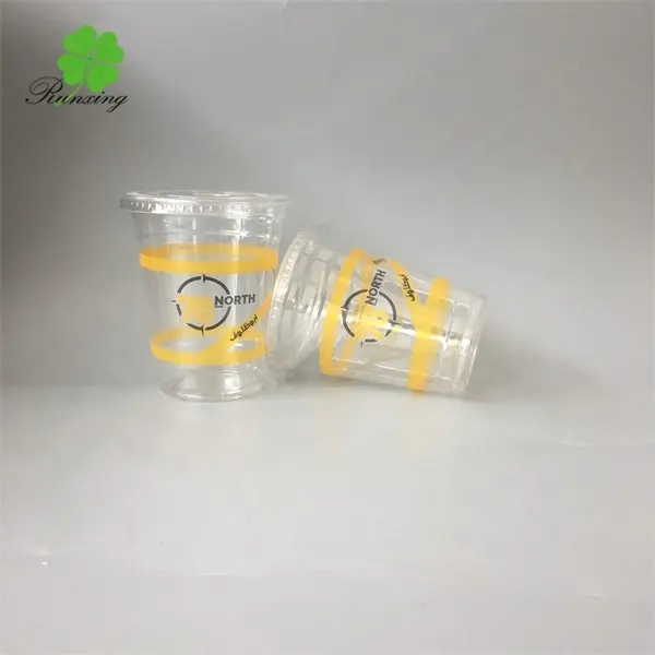 special cold drink cup for Qatar customer with clear flat or domed lid milk shake cup