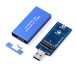 Meitk Chip ASM1153E Gerade-in typ Aluminium Legierung M.2 NGFF zu USB3.0 2242 Solid State Mobile Festplatte Box