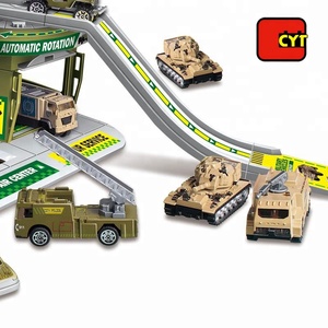 Set <span class=keywords><strong>Giocattolo</strong></span> <span class=keywords><strong>Garage</strong></span> Parcheggio per Veicoli Militari in Metallo Pressofuso con Auto Ferroviarie per Bambini - Product Image 4
