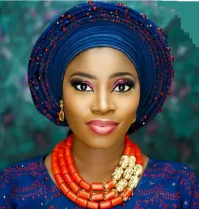 AS01-14 Nigeria Aso Oke Gallery /Aso Oke Cho Đám Cưới Truyền Thống