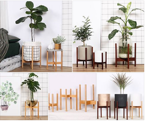 Supporto per Piante <span class=keywords><strong>Grande</strong></span> in Legno Portavaso per Interni o Esterni Decorazione per Piante da Pavimento - Product Image 2