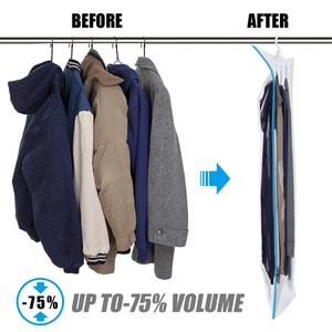 Asılı Vakum Uzay Koruyucu Çanta için Elbise, Kışlık Mont Konfeksiyon Vakum saklama çantası % 80% Daha Fazla Alan - Product Image 6
