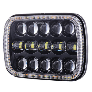 Faro cuadrado de 5x7 pulgadas para Jeep/para GMC Hi/Lo Beam Halo Angel Eyes DRL faro cuadrado para <span class=keywords><strong>Ford</strong></span> - Product Image 1