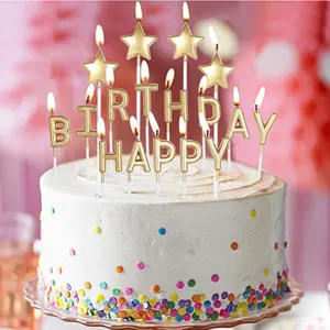 Groothandel Sparkling Gelukkig Birthday Cake Kaars